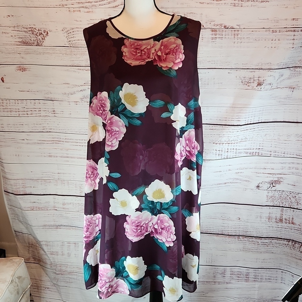 Jessica Howard A-line midi sleeveless dress